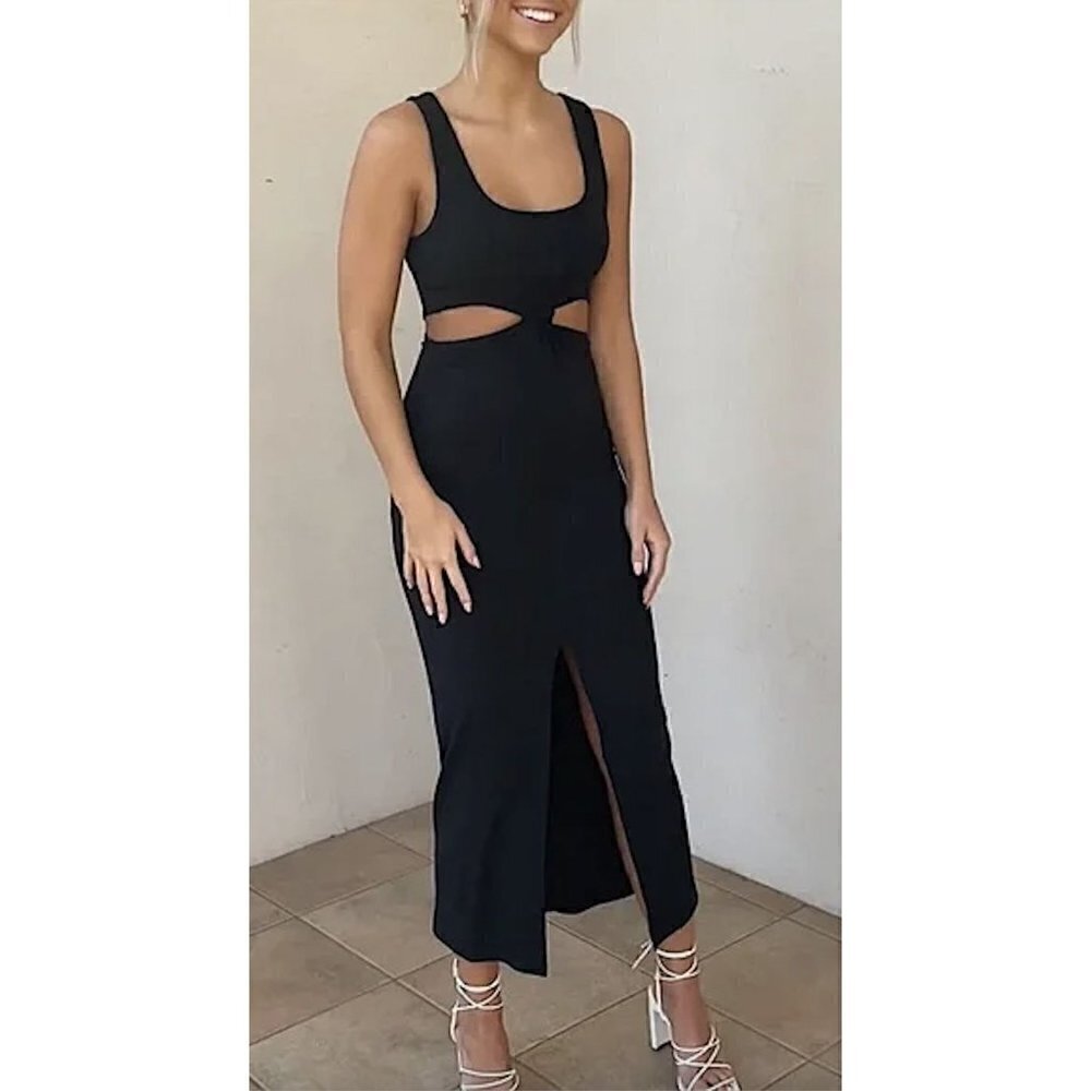 L*SPACE Skyler Cover-Up Dress in Black Size X-Small